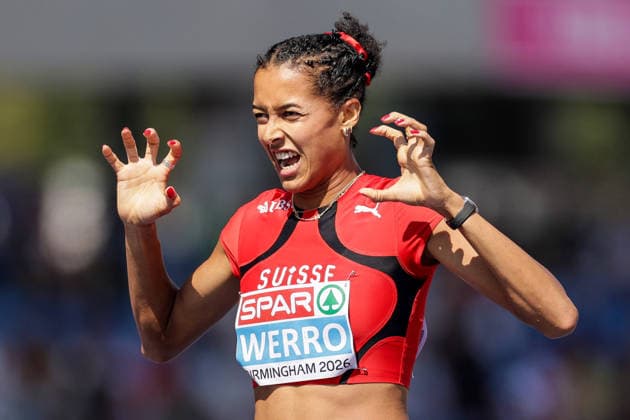 2026 European Athletics Championships, Alexander Stadium, Birmingham, England 11 8 2026 Women™s 800 Meter Round 1 Switzerland™s Audrey Werro celebrates victory Audrey Werro celebrates victory 11 8 2026  Copyright: xx 0U6A7275