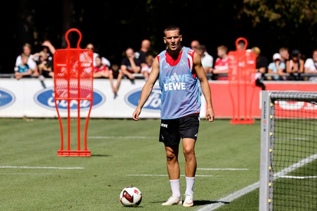 Fußballspieler Said El Mala (Mittelfeld) beim öffentlichen Training des 1. FC Köln am Geißbockheim. Köln, 11.08.2026 (DFL DFB REGULATIONS PROHIBIT ANY USE OF PHOTOGRAPHS as IMAGE SEQUENCES and or QUASI-VIDEO) NRW Deutschland *** Soccer player Said El Mala, midfielder, during 1. FC Köln’s public training session at Geißbockheim, Cologne, August 11, 2026. DFL and DFB regulations prohibit any use of photographs as image sequences and or quasi-video. NRW, Germany Copyright: xChristophxHardtx