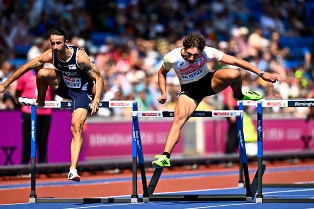 European Athletics Championships Birmingham 2026 - day 2 BIRMINGHAM, ENGLAND - AUGUST 11 : Van Neygen Zeno (BEL) in action during the 110M Hurdles Men Round 1 Heat 2 on day 2 of the Birmingham 2026 European Athletics Championships on August 11, 2026 in Birmingham, England, 11 08 2026 Birmingham ENGLAND  Copyright: xTomasxSiskx