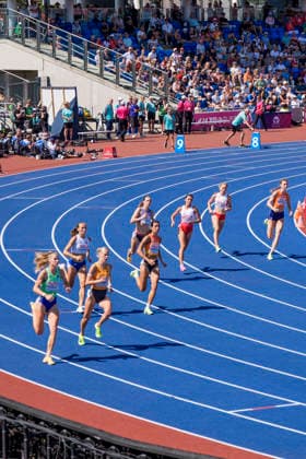 BIRMINGHAM, GREAT BRITAIN - AUGUST 11, 2026 : Majtie KOLBERG (GER Germany) competing in the 800m heats during the European Athletics Championships at Alexander Stadium on August 11, 2026 in Birmingham, Great Britain. Nordrhein-Westfalen Great Britain Copyright: xLeahxKohringx