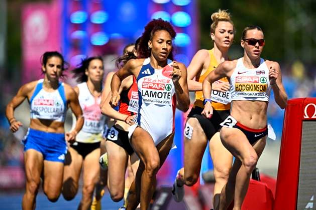 European Athletics Championships Birmingham 2026 - day 2 BIRMINGHAM, ENGLAND - AUGUST 11 : Lamote Renelle (FRA) and Hodgkinston Keely (GBR) in action during the 800m Women Round 1 Heat 1 on day 2 of the Birmingham 2026 European Athletics Championships on August 11, 2026 in Birmingham, England, 11 08 2026 Birmingham ENGLAND  Copyright: xTomasxSiskx
