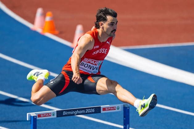 BIRMINGHAM, UNITED KINGDOM - AUGUST 11: Julien Bonvin of Switzerland competes in the Men s 400m Hurdles during the European Athletics Championships at Alexander Stadium on August 11, 2026 in Birmingham, United Kingdom. England United Kingdom Copyright: xBEAUTIFULxSPORTS TobiasxLacknerx