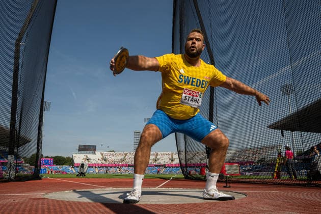 260811 Daniel Stahl of Sweden competes in men s discus throw qualification during day 2 of the 2026 European Athletics Championships on August 11, 2026 in Birmingham. Photo: Maxim ThorÃ BILDBYRAN kod MT MT1065 friidrott athletics friidrett friidrotts-em em friidretts-em 2026 european athletics championships 2 bbeng sverige *** August 11, 2026: Daniel Stahl of Sweden competes in the men’s discus throw qualifying round on Day 2 of the 2026 European Athletics Championships on August 11, 2026 in Birmingham. Photo: Maxim Thora, BILDBYRAN, code MT MT1065. track and field, athletics, friidrett, friidrotts EM, 2026 European Athletics Championships, 2 BBeng, Sweden  Copyright: MAXIMxTHORE BB260811MT046