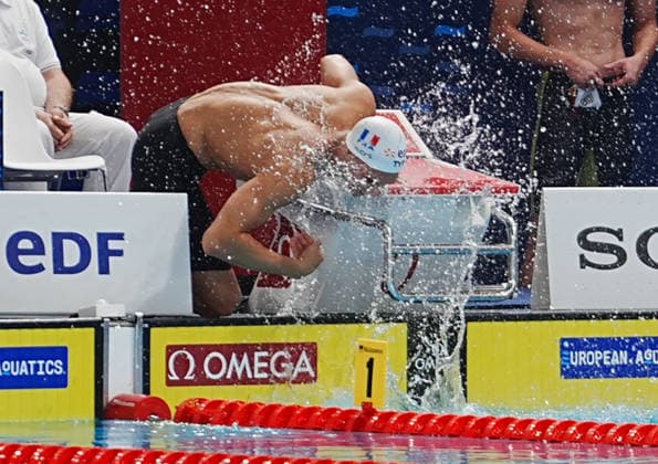 August 11, 2026, Paris, Bretagne, FRANCE: Fusch Roman of France During the Heats100 M Freestyle MEN at the European Swimming Championships at the Greater Paris Metropolis Olympic Aquatics Centre in Paris (France) on August 11, 2026.Credit . 11 Aout European Aquatics Championships Paris 2026  - ZUMAl193 20260811_zsp_l193_044 Copyright: xLaurentxLairysx