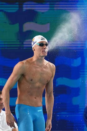 David Popovici from Romania at the Swimming European Aquatics Championships Paris 2026, Paris, August 11, 2026 .  Copyright: xGianxMattiaxD Alberto LaPressex