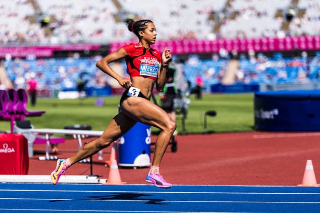 European Athletics Championships; Birmingham, 11.08.2026 BIRMINGHAM, UNITED KINGDOM - AUGUST 11: Audrey Werro (Switzerland) competes in the first round of the womens 800 m on August 11, 2026 in Birmingham, United Kingdom. *** European Athletics Championships, Birmingham, August 11, 2026 BIRMINGHAM, UNITED KINGDOM AUGUST 11 Audrey Werro of Switzerland competes in the first round of the women s 800-meter race on August 11, 2026, in Birmingham, United Kingdom Copyright: xBEAUTIFULxSPORTS UlfxSchillerx