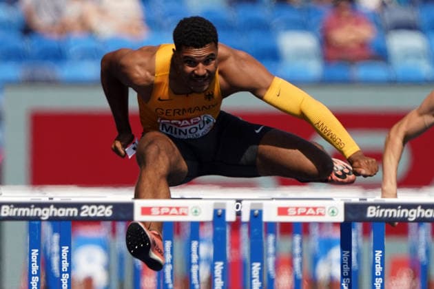 Birmingham , Leichtathletik, Athletics, Track and Field, EAA, Leichtathletik EM Birmingham 2026 European Championships birmingham 2026 , 10.08-17.08.2026, Alexander Stadium Birmingham, Grossbritannien , 110m Hurden Männer, 110m Hurdles Men, Gregory Minoue Deutschland, Germany GER Copyright Gladys Chai von der Laage *** Birmingham, Track and Field, Athletics, EAA, 2026 European Athletics Championships in Birmingham, August 10–17, 2026, Alexander Stadium, Birmingham, United Kingdom, Men’s 110m Hurdles, Gregory Minoue, Germany (GER), Copyright Gladys Chai von der Laage