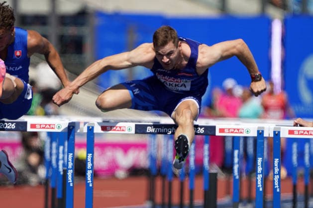 Birmingham , Leichtathletik, Athletics, Track and Field, EAA, Leichtathletik EM Birmingham 2026 European Championships birmingham 2026 , 10.08-17.08.2026, Alexander Stadium Birmingham, Grossbritannien , 110m Hurden Männer, 110m Hurdles Men, Elmo Lakka Finland FIN Copyright Gladys Chai von der Laage *** Birmingham, Track and Field, Athletics, EAA, 2026 European Athletics Championships in Birmingham, August 10–17, 2026, Alexander Stadium, Birmingham, Great Britain, Men’s 110m Hurdles, Elmo Lakka, Finland (FIN), Copyright Gladys Chai von der Laage