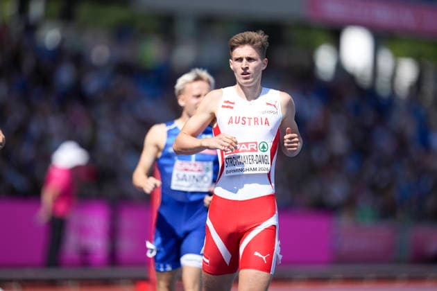 ATHLETICS - European Athletics Championships BIRMINGHAM,ENGLAND,11.AUG.26 - ATHLETICS - European Athletics Championships, 400m hurdles, Men. Image shows Niklas Strohmayer-Dangl (AUT).  GEPAxpictures xRanjithxKumar
