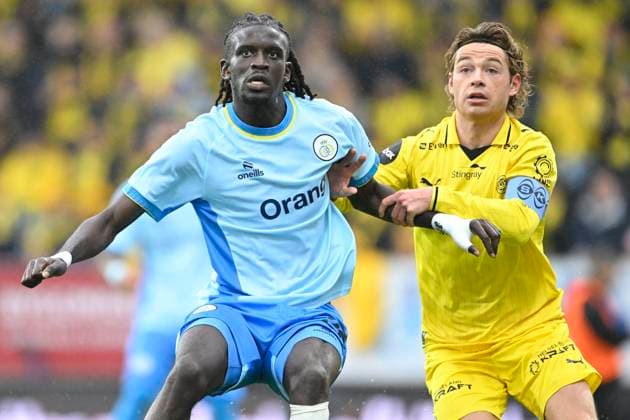 Bodo Glimt v Royale Union Saint-Gilloise - UEFA Champions League BODO, NORWAY - AUGUST 11 : Sylla Massire defender of Royale Union Saint-Gilloise and Patrick Berg midfielder of FK Bodo Glimt during the UEFA Champions League 2026 27 third qualifying round second leg between Bodo Glimt and Royale Union Saint-Gilloise on August 11, 2026 in Bodo, Norway, 11 08 2026 Bodo Norway  Copyright: xNicoxVereeckenx
