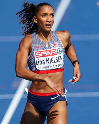 27th European Athletics Championships - Birmingham 2026: Day Two GB s Lina Nielsen competes in the semi-final 3 of the Women s 400m hurdles during Day Two of the 2026 European Athletics Championships at the Alexander Stadium in Perry Bar, Birmingham, England. Perry Bar Birmingham United Kingdom  Copyright: xMIxNewsx originalFilename:fletcher-european260811_npwy8.jpg
