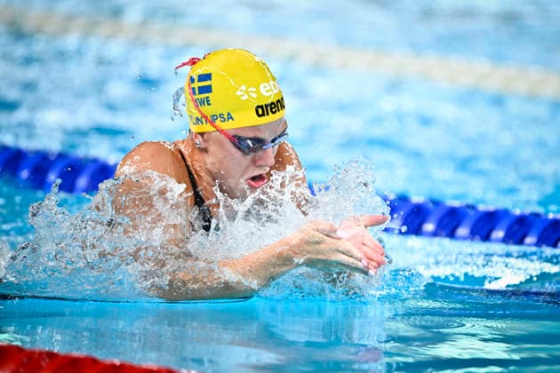 PARIS, FRANKRIKE 20260811 Olivia Klint Ipsa i damernas semifinal i 100 m bröstsim under sim-EM i Paris. ***Bilden ingar i SPORTPAKET. För övriga BETALBILD*** PARIS FRANKRIKE x10430x *** PARIS, FRANCE 20260811 Olivia Klint Ipsa in the women’s 100-meter breaststroke semifinal at the European Swimming Championships in Paris ***This image is not included in the SPORT PACKAGE; for other images, see PAID CONTENT*** PARIS, FRANCE x10430x  Copyright: xChristinexOlsson TTx SIM-EM 2026 PARIS