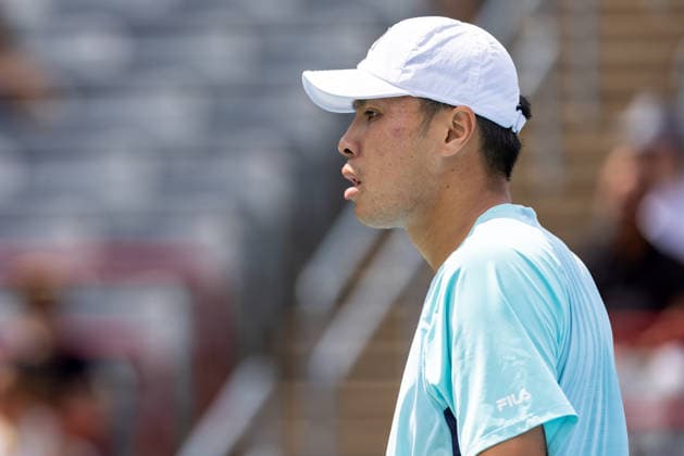 August 11, 2026, Montreal, Quebec, Canada: BRANDON NAKASHIMA (28) from USA in match against Luciano Darderi (19) from Italia in quarter final at Canadian Open at IGA stadium in Montreal, Quebec, Canada on 2026-08-11 TENNIS: Canadian Open Montreal 2026  - ZUMAl189 20260811_zsp_l189_007 Copyright: xYannickxLegarex