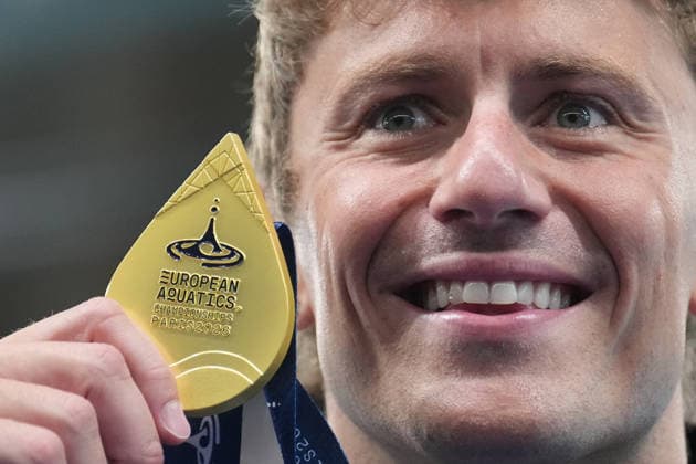 NiccolÃ² Martinenghi gold medal Men s 100m breaststroke the Swimming European Aquatics Championships Paris 2026, Paris, August 11, 2026 .  Copyright: xDavidexSpada LaPressex