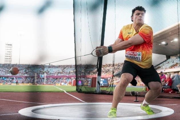 Merlin Hummel (Eintracht Frankfurt, Hammerwurf Maenner), GBR, Leichtathletik, Athletics, European Athletics Championships 2026, Leichtathletik Europameisterschaft 2026, Birmingham 2026, 09.08.2026, GBR, Leichtathletik, Athletics, European Athletics Championships 2026, Leichtathletik Europameisterschaft 2026, Birmingham 2026, 09.08.2026 Birmingham *** Merlin Hummel, Eintracht Frankfurt, Men s Hammer Throw, GBR, Track and Field, Athletics, 2026 European Athletics Championships, 2026 European Track and Field Championships, Birmingham 2026, August 9, 2026, GBR, Track and Field, Athletics, 2026 European Athletics Championships, 2026 European Track and Field Championships, Birmingham 2026, August 9, 2026, Birmingham Copyright: xStefanxMayerx EP_SMR
