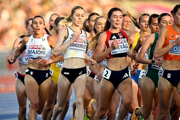 European Athletics Championships Birmingham 2026 - day 2 BIRMINGHAM, ENGLAND - AUGUST 11 : Vanderelst Elise (BEL) and Koster Maureen (NED) in action during the 5000m final on day 2 of the Birmingham 2026 European Athletics Championships on August 11, 2026 in Birmingham, England, 11 08 2026 Birmingham ENGLAND  Copyright: xTomasxSiskx