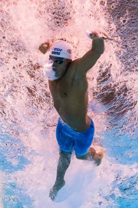 260811 David Popovici of Romania competes in a men™s 100 meters freestyle swimming semifinal during day twelve of the 2026 European Aquatics Championships on August 11, 2026 in Saint-Denis. Photo: Joel Marklund BILDBYRAN kod JM JM0839 bbeng simning swimming svomming 2026 european aquatics championships em *** August 11, 2026: David Popovici of Romania competes in the men’s 100-meter freestyle swimming semifinal on the twelfth day of the 2026 European Aquatics Championships on August 11, 2026 in Saint-Denis. Photo by Joel Marklund. BILDBYRAN code JM JM0839 bbeng swimming 2026 European Aquatics Championships EM  Copyright: JOELxMARKLUND BB260811JM210