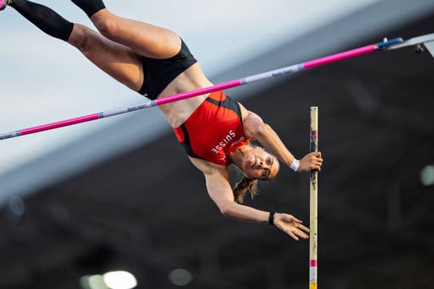 BIRMINGHAM, UNITED KINGDOM - AUGUST 11: Lea Bachmann of Switzerland competes in the Women s Pole Vault during the European Athletics Championships at Alexander Stadium on August 11, 2026 in Birmingham, United Kingdom. England United Kingdom Copyright: xBEAUTIFULxSPORTS TobiasxLacknerx