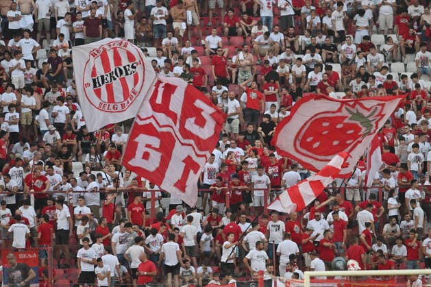 CRVENA ZVEZDA vs HAPOEL BEER SHEVA SUPPORTERS football Crvena zvezda vs Hapoel Ber Sheva Champions league qualification match at Rajko Mitic stadium , Belgrade 27.08.2026 PHOTO FOOTBALL, CRVENA ZVEZDA, RED STAR, UEFA CHAMPIONS LEAGUE QUALIFICATIONS, HAPOEL BEER SHEVA Belgrade Rajko Mitic stadium Serbia Copyright: xMarkoxMetlasx xMNxPressx