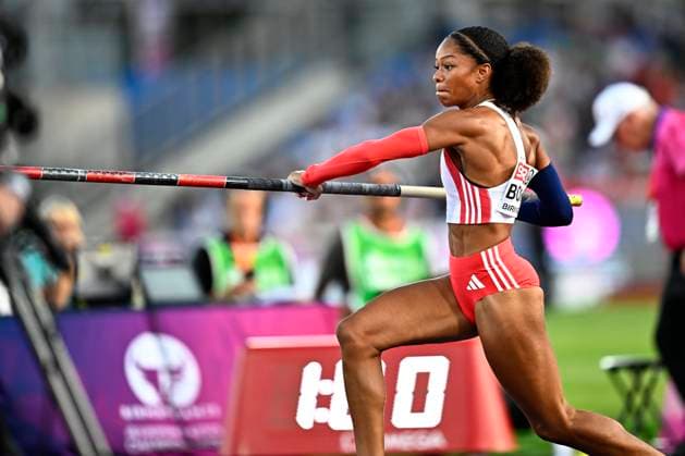European Athletics Championships Birmingham 2026 - day 2 BIRMINGHAM, ENGLAND - AUGUST 11 : Bonnin Marie-Julie (FRA) in action during the pole vault qualifiers on day 2 of the Birmingham 2026 European Athletics Championships on August 11, 2026 in Birmingham, England, 11 08 2026 Birmingham ENGLAND  Copyright: xTomasxSiskx