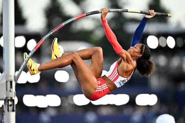 European Athletics Championships Birmingham 2026 - day 2 BIRMINGHAM, ENGLAND - AUGUST 11 : Bonnin Marie-Julie (FRA) in action during the pole vault qualifiers on day 2 of the Birmingham 2026 European Athletics Championships on August 11, 2026 in Birmingham, England, 11 08 2026 Birmingham ENGLAND  Copyright: xTomasxSiskx