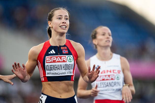 260811 Martine Kolbeinshavn Hjornevik of Norway reacts after women™s 100 meter hurdles semifinal during day 2 of the 2026 European Athletics Championships on August 11, 2026 in Birmingham. Photo: Mathias Bergeld BILDBYRAN kod MB MT1065 friidrott athletics friidrett friidrotts-em em friidretts-em 2026 european athletics championships 2 bbeng *** August 11, 2026: Martine Kolbeinshavn Hjornevik of Norway reacts after the women’s 100-meter hurdles semifinal on Day 2 of the 2026 European Athletics Championships on August 11, 2026 in Birmingham. Photo by Mathias Bergeld. BILDBYRAN code MB MT1065. track and field, athletics, friidrett, friidrotts EM, 2026 European Athletics Championships, 2 bbeng  Copyright: MATHIASxBERGELD BB260811MB125