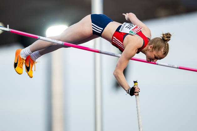 260811 Kitty Augusta Friele Faye of Norway competes in women™s pole vault qualification during day 2 of the 2026 European Athletics Championships on August 11, 2026 in Birmingham. Photo: Maxim Thore BILDBYRAN kod MT MT1065 friidrott athletics friidrett friidrotts-em em friidretts-em 2026 european athletics championships 2 bbeng *** August 11, 2026: Kitty Augusta Friele Faye of Norway competes in the women’s pole vault qualifying round on Day 2 of the 2026 European Athletics Championships on August 11, 2026 in Birmingham. Photo by Maxim Thore. BILDBYRAN code MT MT1065 track and field athletics friidrett friidrotts em em friidretts em 2026 European Athletics Championships 2 bbeng  Copyright: MAXIMxTHORE BB260811MT077