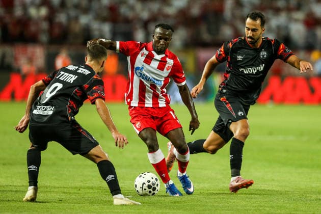 Crvena zvezda v Hapoel Beer Sheva - UEFA Champions League BELGRADE, SERBIA - AUGUST 11: Osman Bukari (14) of Crvena Zvezda in action during UEFA Champions League qualifying match between Red Star Belgrade and Hapoel Beer Sheva at Rajko Mitic Stadium on August 11, 2026. Filip Stevanovic Anadolu Belgrade Serbia. Editorial use only. Please get in touch for any other usage.  Copyright: x2026xAnadoluxFilipxStevanovicx