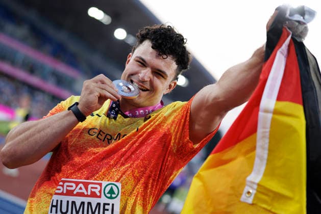 BIRMINGHAM, GREAT BRITAIN - AUGUST 11, 2026 : Merlin HUMMEL (GER Germany) gets Silver in the hammer throw during the European Athletics Championships at Alexander Stadium on August 11, 2026 in Birmingham, Great Britain. Great Britain Copyright: xAxelxKohringx
