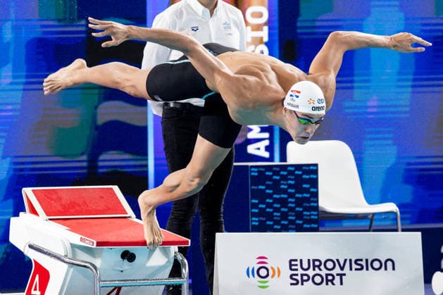 European Aquatics Championships Swimming Day 2 Jere Hribar during European Aquatics Championships Swimming Day 2 in Paris, France, on August 11, 2026 Paris France  Copyright: xFotoxOlimpikx originalFilename:jastrzebowski-european260811_nprLl.jpg