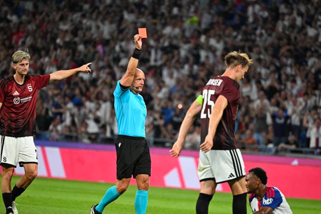 Football : Olympique Lyonnais v Sparta Praha- Qualifying champions league 11 08 2026 Referee Szymon MARCINISKduring the second leg, 3rd qualifying round match of the Football Champions League between Olympiquer Lyonnais and Sparta Praha ,Czech Republic at Groupama Stadium Decines Charpieu Lyon on August 11, 2026, , France LYONFrance  Copyright: xMouradxAllilix