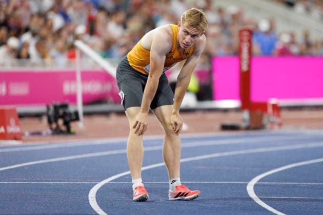 BIRMINGHAM, GREAT BRITAIN - AUGUST 11, 2026 : Thorben FINKE (GER Germany) after the 400m semi-final during the European Athletics Championships at Alexander Stadium on August 11, 2026 in Birmingham, Great Britain. Great Britain Copyright: xAxelxKohringx