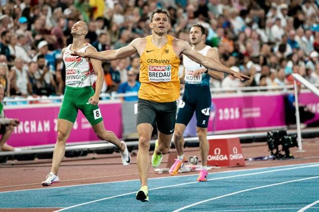 Jean Paul Bredau (VfL Wolfsburg, 400m Maenner), GBR, Leichtathletik, Athletics, European Athletics Championships 2026, Leichtathletik Europameisterschaft 2026, Birmingham 2026, 09.08.2026, GBR, Leichtathletik, Athletics, European Athletics Championships 2026, Leichtathletik Europameisterschaft 2026, Birmingham 2026, 09.08.2026 Birmingham *** Jean Paul Bredau, VfL Wolfsburg, Men s 400m, GBR, Track and Field, Athletics, 2026 European Athletics Championships, 2026 European Track and Field Championships, Birmingham 2026, August 9, 2026, GBR, Track and Field, Athletics, 2026 European Athletics Championships, 2026 European Track and Field Championships, Birmingham 2026, August 9, 2026, Birmingham Copyright: xStefanxMayerx EP_SMR