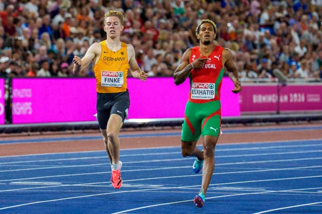 BIRMINGHAM, GREAT BRITAIN - AUGUST 11, 2026 : Thorben FINKE (GER Germany) competing in the 400m semifinal during the European Athletics Championships at Alexander Stadium on August 11, 2026 in Birmingham, Great Britain. Great Britain Copyright: xLeahxKohringx