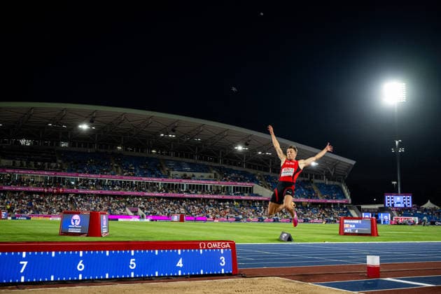 260811 Simon Ehammer of Schweiz competes in men s long jump final during day 2 of the 2026 European Athletics Championships on August 11, 2026 in Birmingham. Photo: Mathias Bergeld BILDBYRAN kod MB MT1065 friidrott athletics friidrett friidrotts-em em friidretts-em 2026 european athletics championships 2 bbeng *** August 11, 2026: Simon Ehammer of Switzerland competes in the men’s long jump final during Day 2 of the 2026 European Athletics Championships on August 11, 2026 in Birmingham. Photo by Mathias Bergeld, BILDBYRAN, code MB MT1065. track and field, athletics, friidrett, friidrotts EM, 2026 European Athletics Championships, 2 bbeng  Copyright: MATHIASxBERGELD BB260811MB146