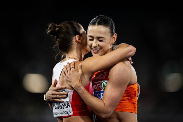 260811 Nadine Visser of Netherlands celebrates after women™s 100 meter hurdles final during day 2 of the 2026 European Athletics Championships on August 11, 2026 in Birmingham. Photo: Maxim Thore BILDBYRAN kod MT MT1065 friidrott athletics friidrett friidrotts-em em friidretts-em 2026 european athletics championships 2 bbeng *** August 11, 2026: Nadine Visser of the Netherlands celebrates after the women’s 100-meter hurdles final on Day 2 of the 2026 European Athletics Championships on August 11, 2026 in Birmingham. Photo by Maxim Thore. BILDBYRAN code MT MT1065 track and field athletics friidrett friidrotts em em friidretts em 2026 European Athletics Championships 2 bbeng  Copyright: MAXIMxTHORE BB260811MT100