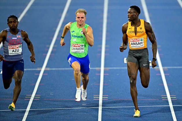 Owen ANSAH (Germany, Hamburger SV, 100m Men) GBR, European Athletics Championships Birminghm, 11.08.2026, Jan Papenfuss GBR, European Athletics Championships Birminghm, 11.08.2026, Birmingham *** Owen ANSAH Germany, Hamburger SV, Men s 100m GBR, European Athletics Championships Birmingham, August 11, 2026, Jan Papenfuss GBR, European Athletics Championships Birmingham, August 11, 2026, Birmingham Copyright: xx