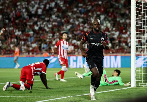 Crvena Zvezda v Hapoel Beer Sheva - UEFA Chmpions League Qualifiers Javon East of Hapoel Beer-Sheva celebrates after scoring a goal during the UEFA Champions League 2026 27 League Third qualifying round 2nd leg match between FK Crvena Zvezda and Hapoel Beer Sheva at Stadium Rajko Mitic on August 11, 2026 in Belgrade, Serbia. Belgrade Serbia Copyright: xSrdjanxStevanovicx x