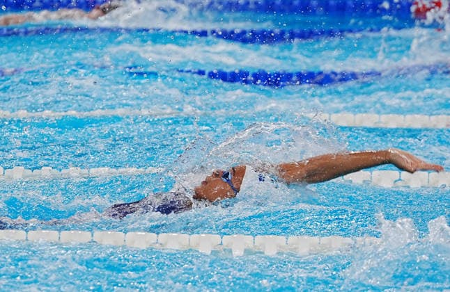 11 Aout European Aquatics Championships Paris 2026 FINALES Moluh Mary-Ambre of France During Finale 4X100 Medley Mixte at the European Swimming Championships at the Greater Paris Metropolis Olympic Aquatics Centre in Paris (France) on August 11, 2026.Credit Laurent Lairys parisFrance  Copyright: xLaurentxLairysx