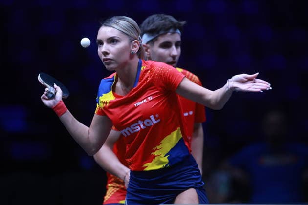 2026 WTT Europe Smash - Sweden - Main Draw - 11 August 2026 - Day 2 Bernadette Szocs and Eduard Ionescu of Romania compete against Elias Ranefur and Filippa Bergand of Sweden during the Mixed Doubles Round of 32 at the 2026 Europe Smash at the Malmo Arena in Malmo, Sweden, on August 11, 2026. Malmo Sweden  Copyright: xRemyxGrosx originalFilename:gros-europesm260811_npSYL.jpg