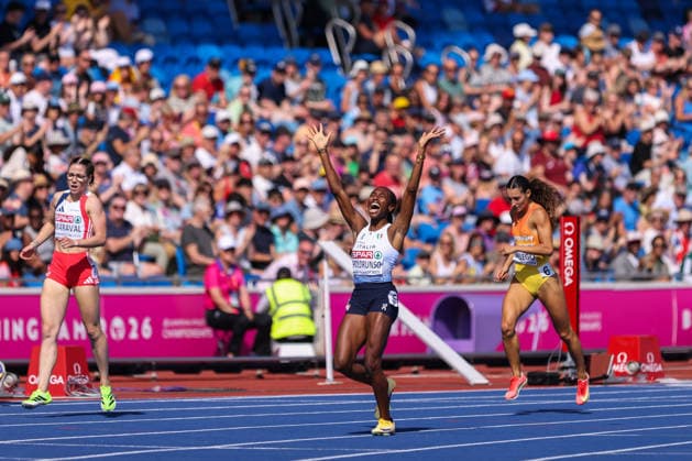 August 11, 2026, Birmingham, Birmingham, Great Britain: AYOMIDE FOLORUNSO of Italy competes in the Women s 400m Hurdles during the Birmingham 2026 European Athletics Championships at Alexander Stadium on August 11, 2026 in Birmingham, GBR. Birmingham Great Britain - ZUMAk160 20260811_zip_k160_003 Copyright: xStefanosxKyriazisx