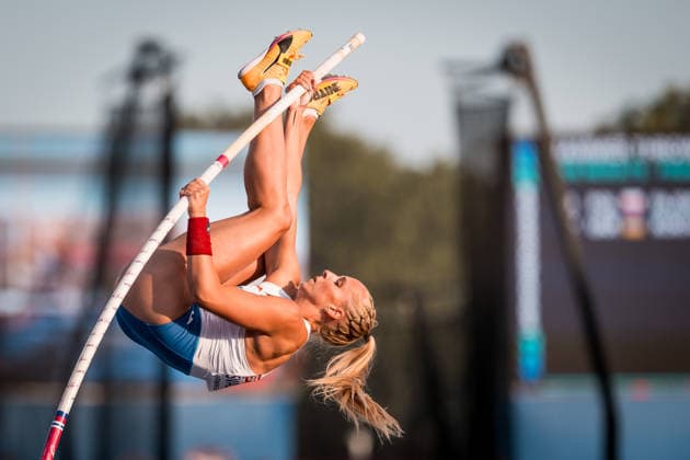European Athletics Championships in Birmingham, United Kingdom, August 11, 2026, the women s pole vault qualifying. Apolena Svabikova of Czech Republic. (CTKxPhoto JaroslavxSvoboda) CTKPhotoP2026081107559  CTKPhotoP2026081107559