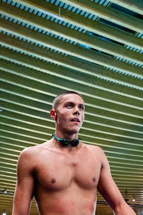 David Popovici of Romania reacts after competing in the Men™s 100m Freestyle Semifinal during the European Aquatics Championships at the Olympic Aquatic Center in Paris (France), August 11, 2026. Andrea Staccioli Deepbluemedia Insidefoto