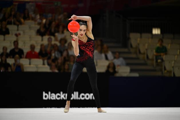 IPA87412109 - MUNITS Daniela (ISR) performing her ball routine during the 42nd Rhythmic gymnastics, Rhythmische Sportgymnastik, RSG World Championships in Frankfurt am Main, Germany, on August 12, 2026  Copyright: xFilippoxTomasi IPAxSportx xx 87412109