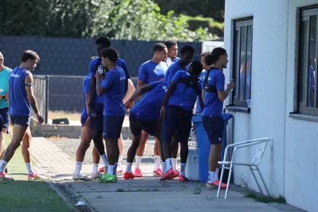 KAA Gent Gent, Belgium 12 08 2026 KAA Gent - IFK Göteborg, the players pictured during the training on 12 August 2026. ( Picture by Gianni Barbieux Photo News ) Gent Belgium  Copyright: xGiannixBarbieuxx