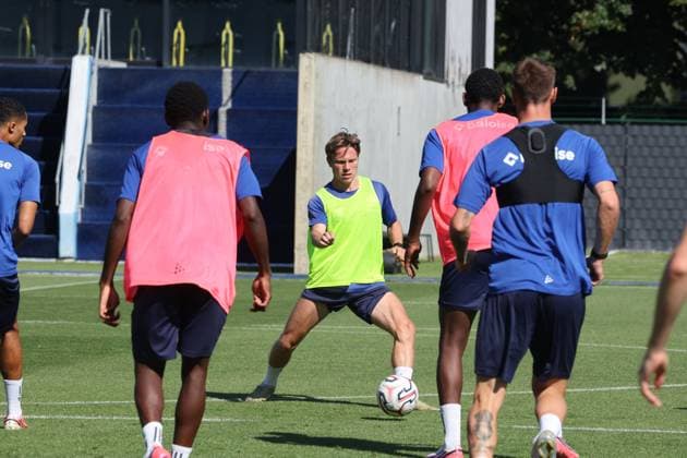 KAA Gent Gent, Belgium 12 08 2026 KAA Gent - IFK Göteborg, the players pictured during the training on 12 August 2026. ( Picture by Gianni Barbieux Photo News ) Gent Belgium  Copyright: xGiannixBarbieuxx
