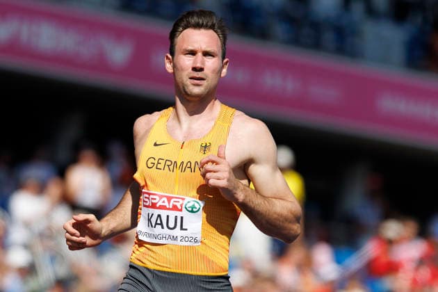 BIRMINGHAM, GREAT BRITAIN - AUGUST 12, 2026: Niklas KAUL (GER Germany) competing in the 100m of the decathlon during the European Athletics Championships at Alexander Stadium on August 12, 2026 in Birmingham, Great Britain. Great Britain Copyright: xAxelxKohringx