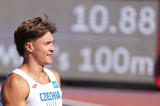 European Athletics Championships in Birmingham, United Kingdom, August 12, 2026, the decathlon 100 meters. Vilem Strasky of Czech Republic. (CTKxPhoto JaroslavxSvoboda) CTKPhotoP2026081203449  CTKPhotoP2026081203449