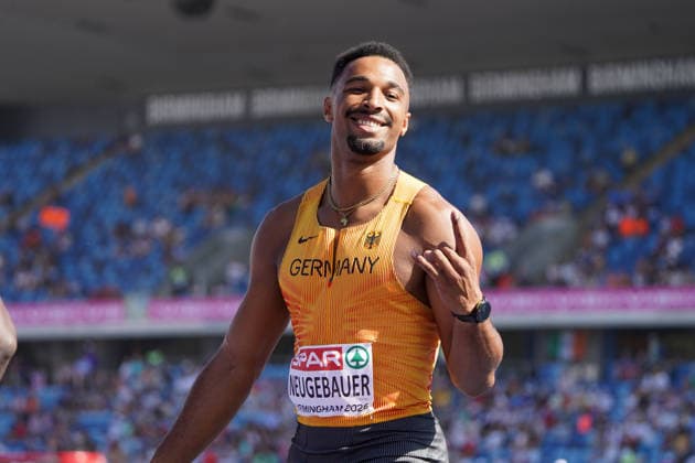 Birmingham , Leichtathletik, Athletics, Track and Field, EAA, Leichtathletik EM Birmingham 2026 European Championships birmingham 2026 , 10.08-17.08.2026, Alexander Stadium Birmingham, Grossbritannien , Decathlon, Zehnkampf, 100m Männer, 100m Men, Leo Neugebauer Deutschland, Germany GER Copyright Gladys Chai von der Laage *** Birmingham, Track and Field, Athletics, EAA, 2026 European Athletics Championships in Birmingham, August 10–17, 2026, Alexander Stadium, Birmingham, United Kingdom, Decathlon, Men’s 100m, Leo Neugebauer, Germany (GER), Copyright Gladys Chai von der Laage