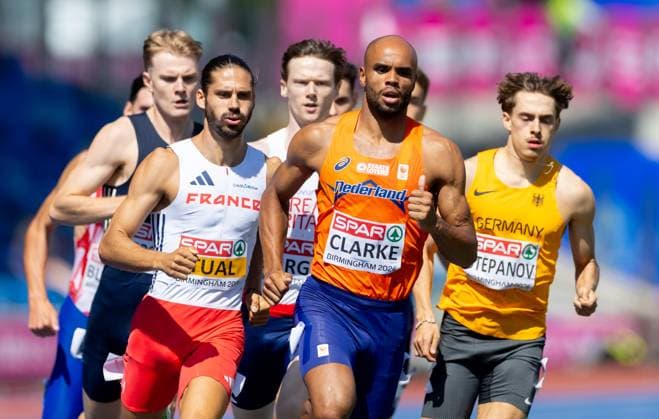 BIRMINGHAM - Ryan Clarke in action in the 800-meter semi-final during the third day of the European Athletics Championships. IRIS VAN DEN BROEK ANP xVIxANPxSportx xxANPxIVx 565316237 originalFilename: 565316237.jpg